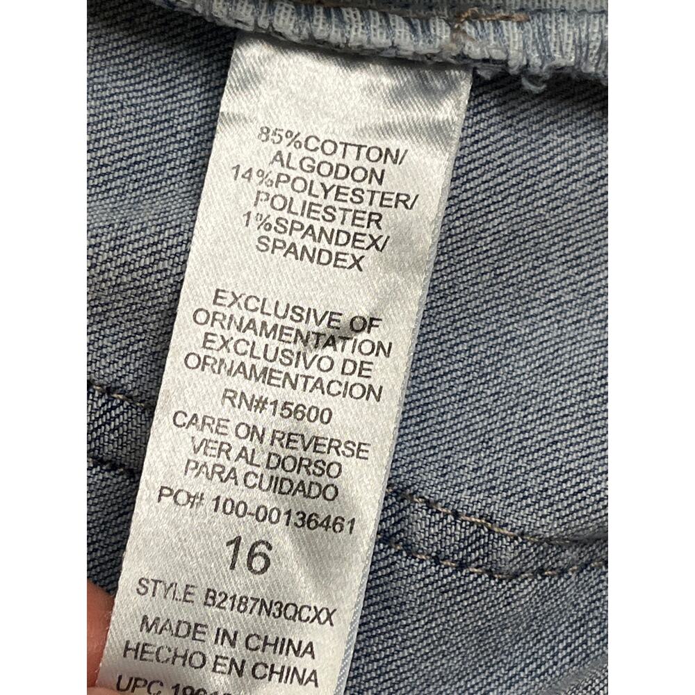Democracy “Ab"solution Fray Hem Slim Straight Jean, size 16, light blue wash - Picture 11 of 11